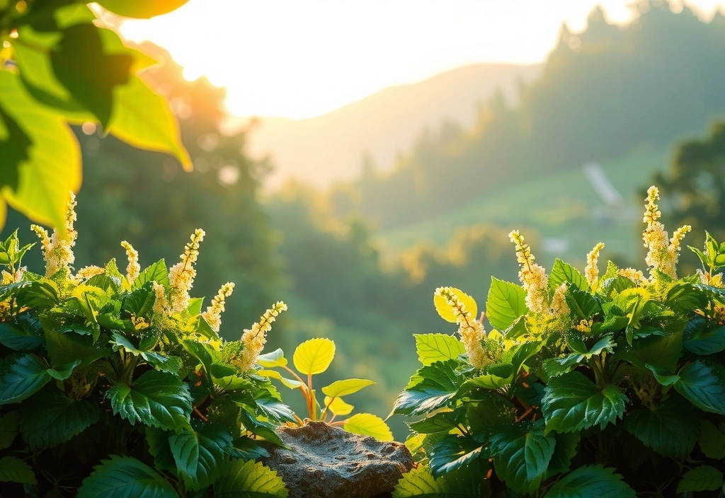 Natural wellness philosophy illustration showing peaceful green environment