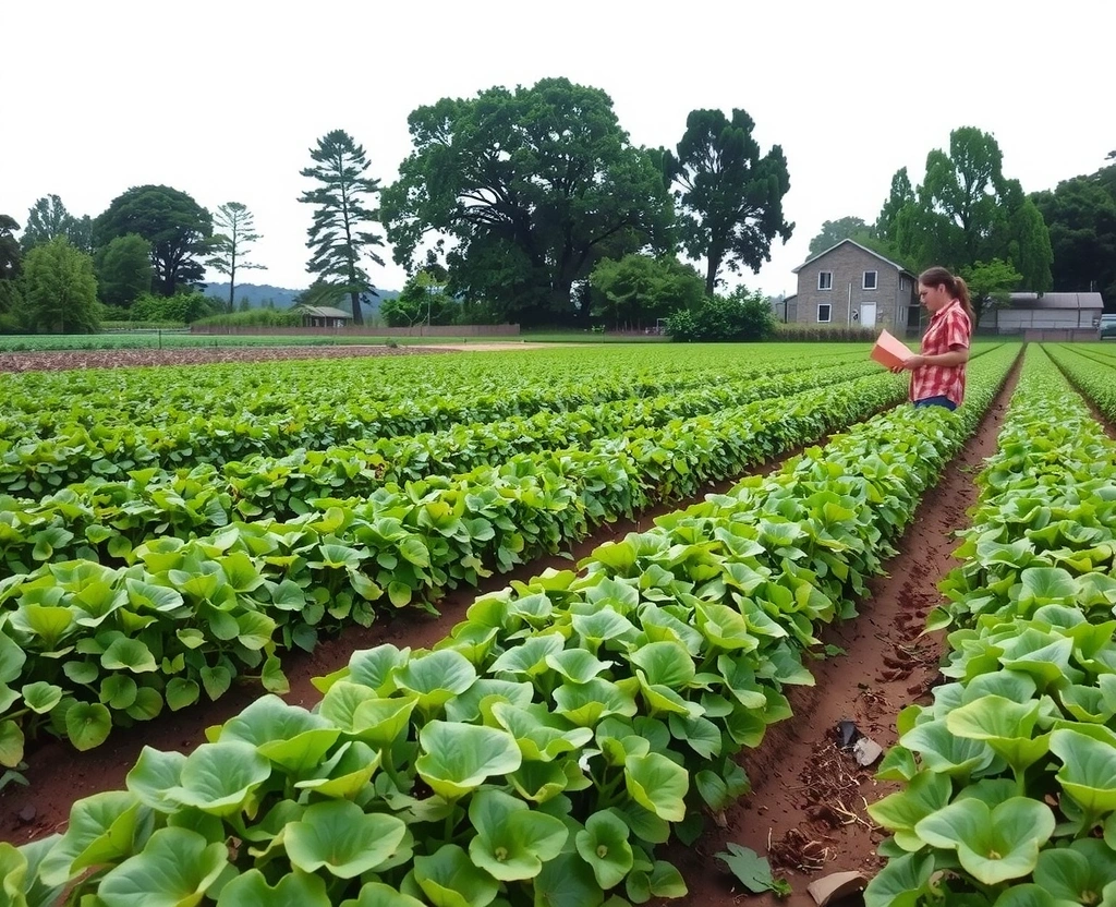 Sustainable farming practices showing organic natural ingredient sourcing